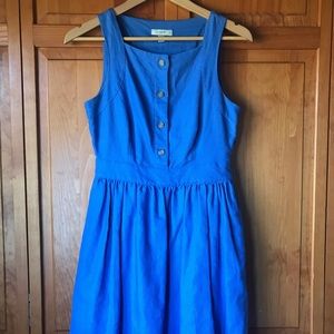 J.Crew size 4 blue button front dress